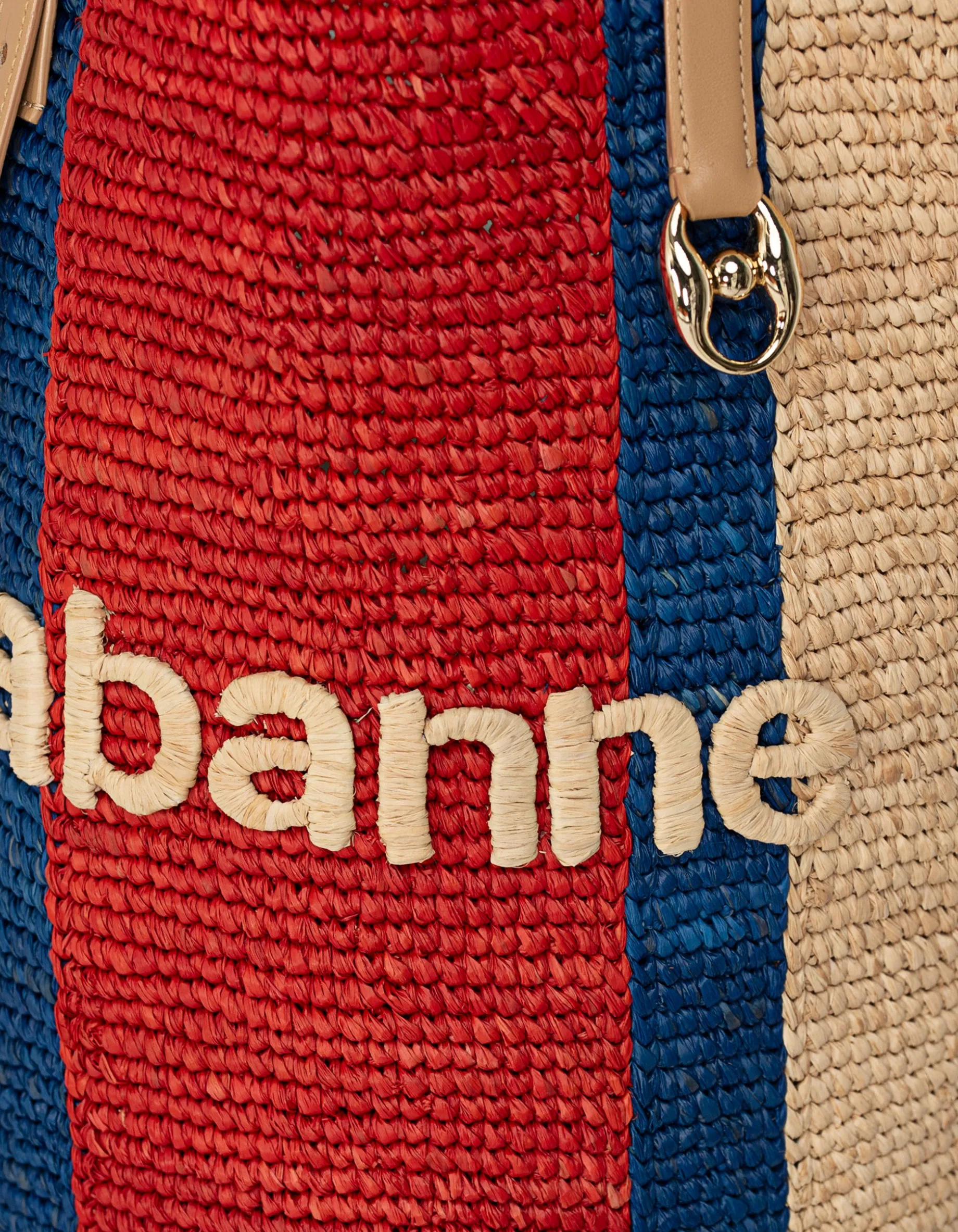 Raffia Tote Bag mit Logo