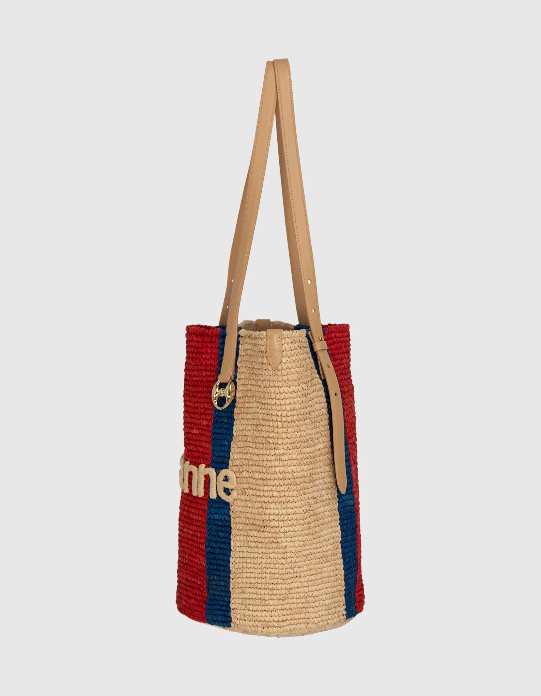 Raffia Tote Bag mit Logo