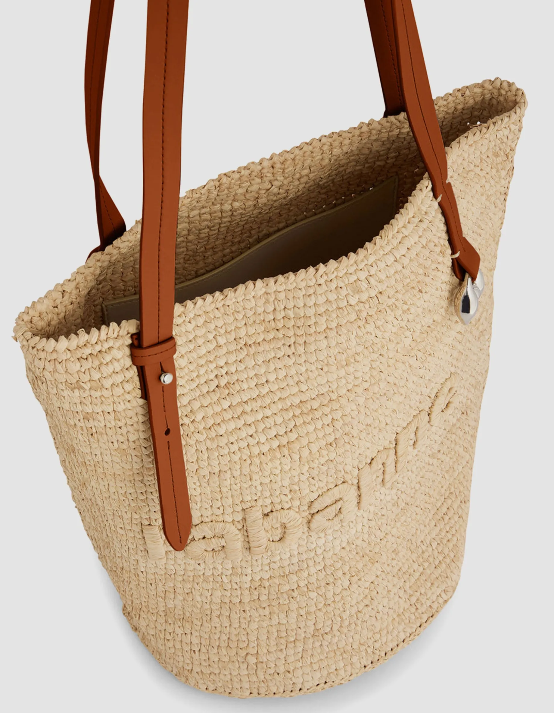 Raffia Tote Bag mit Logo