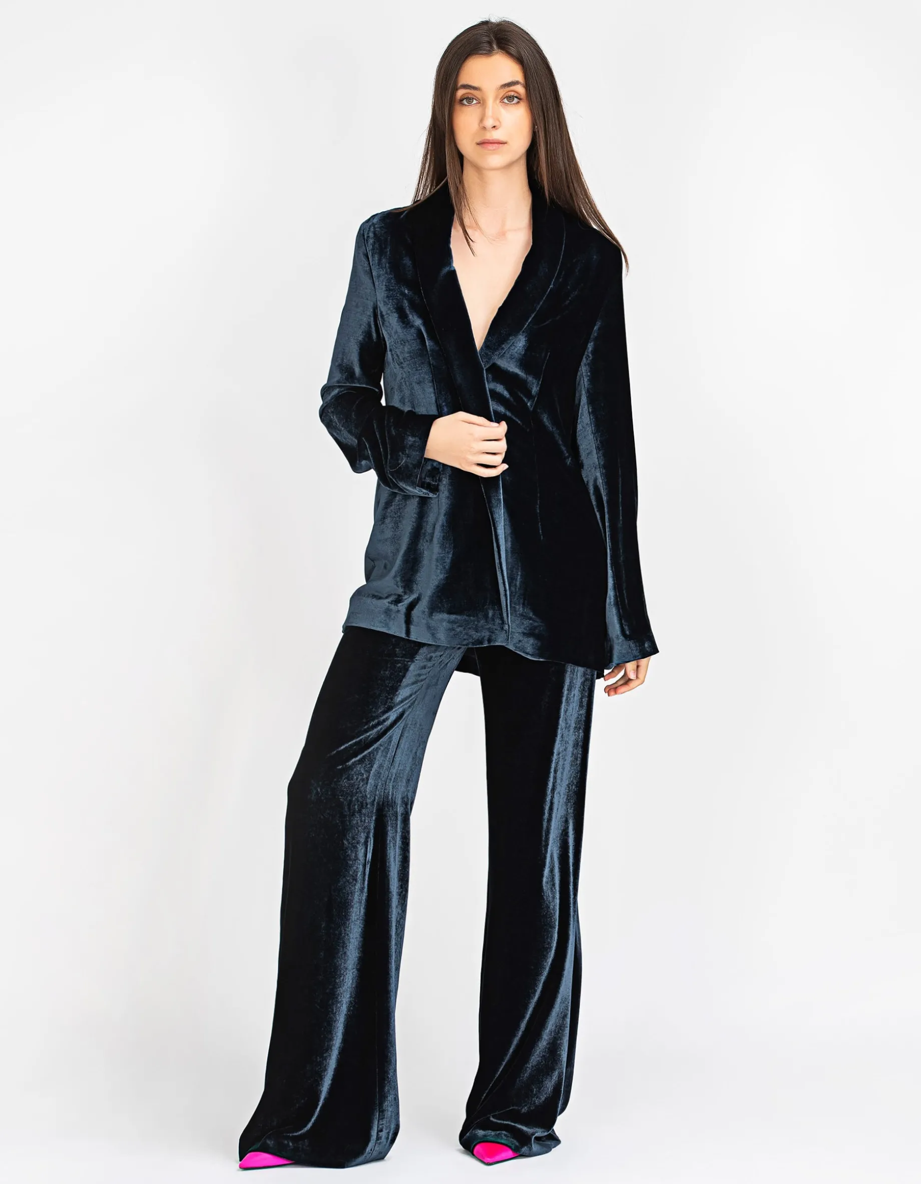 Samt-Blazer Julianne mit Seidenanteil