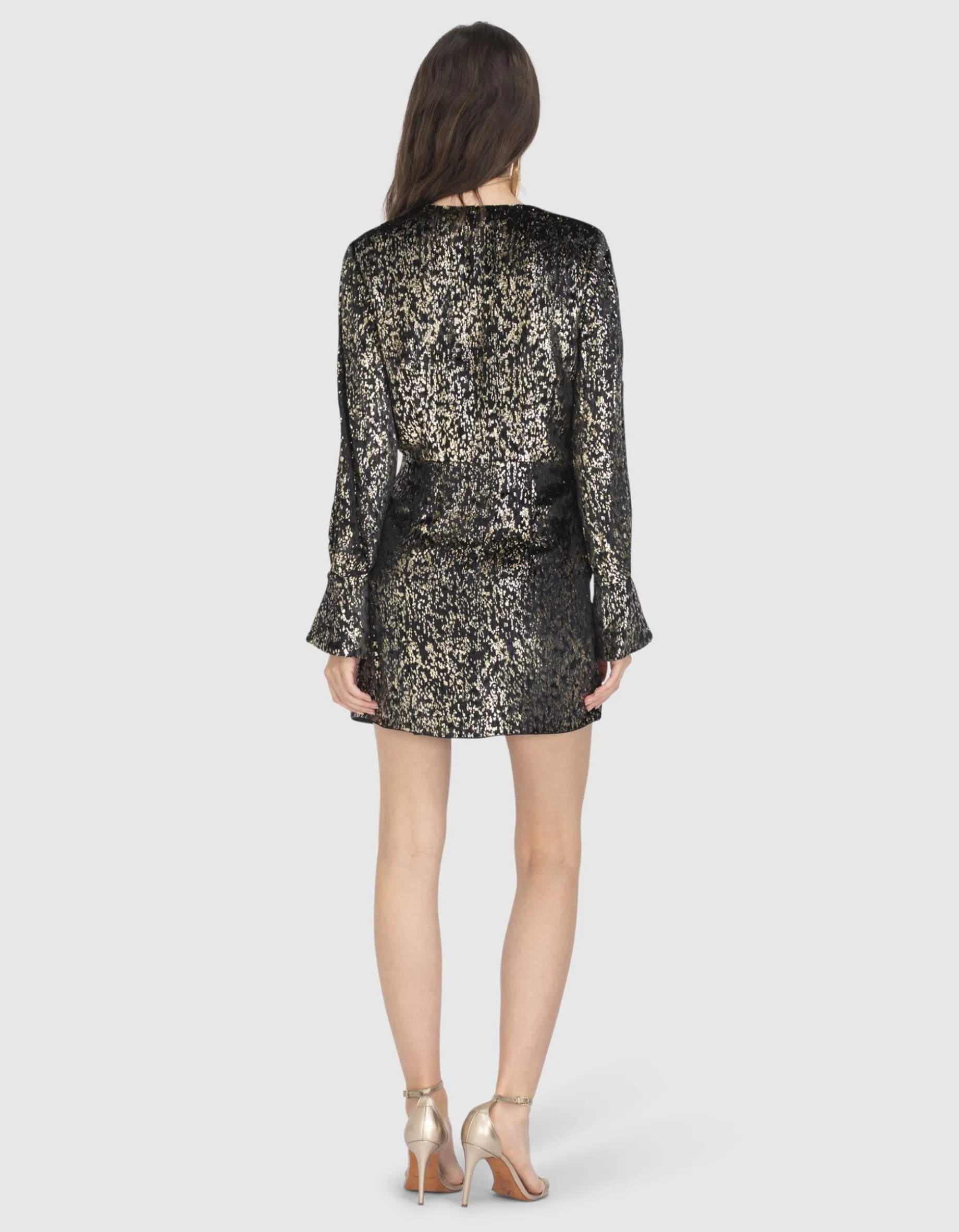 Samt-Kleid in Wickeloptik