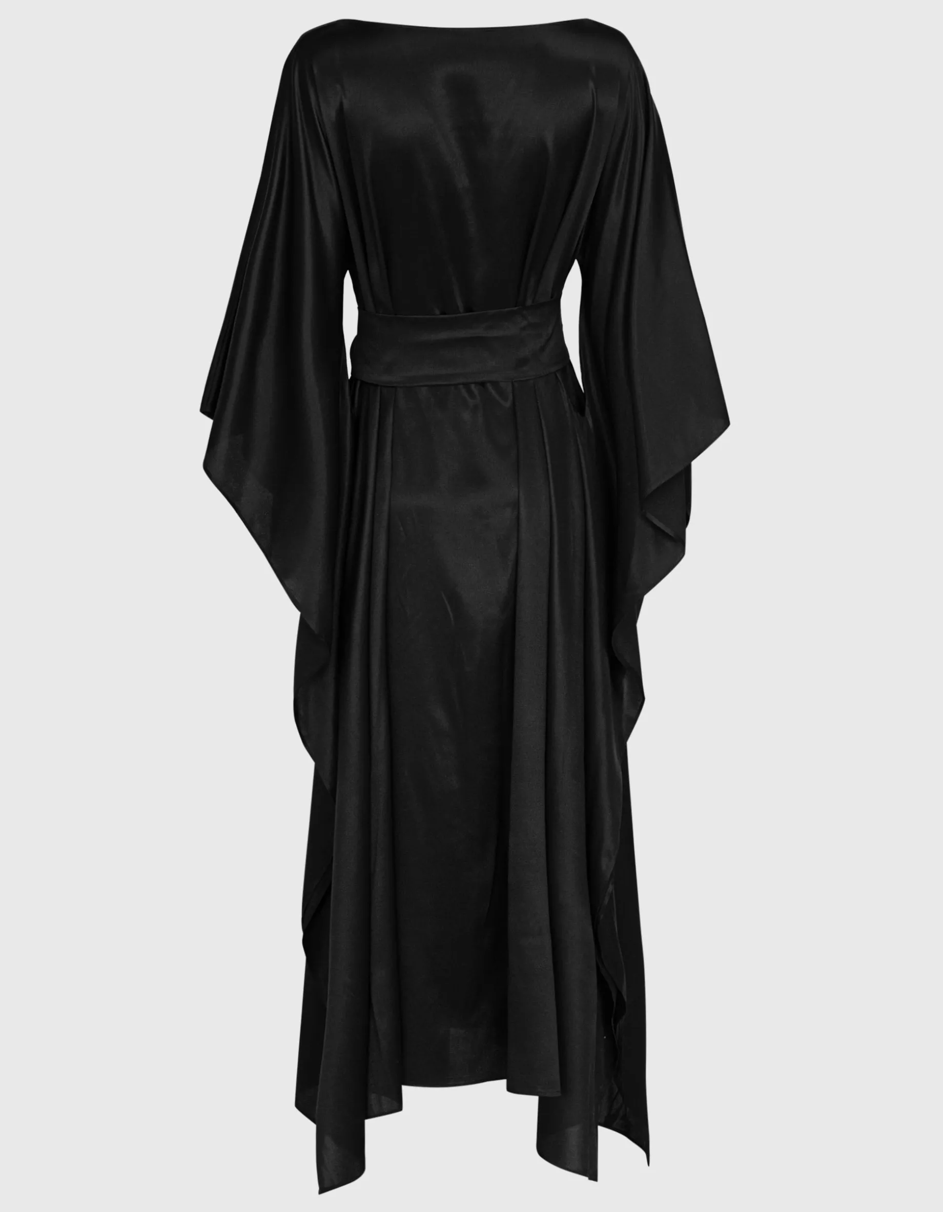 Seiden Kaftankleid mit Bindegürtel