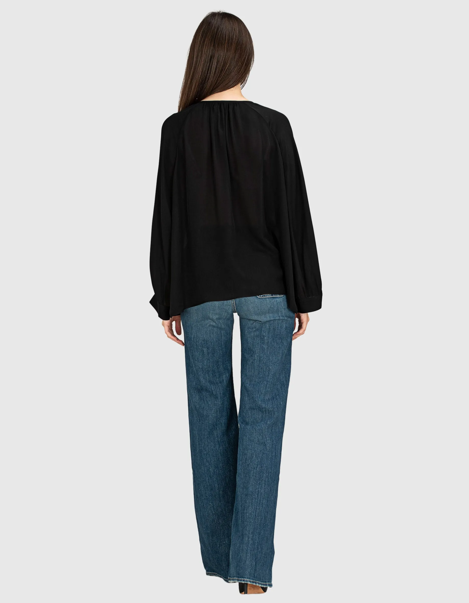 Seiden-Bluse Acadia mit Bindedetail