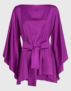 Seiden-Bluse mit Bindegürtel