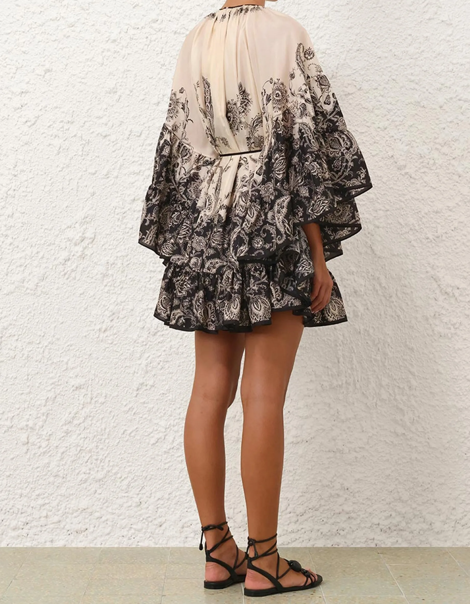 Seiden-Kleid Rhiannon mit Bindegürtel