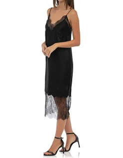 Seiden-Mix Kleid Amelie mit Spitze