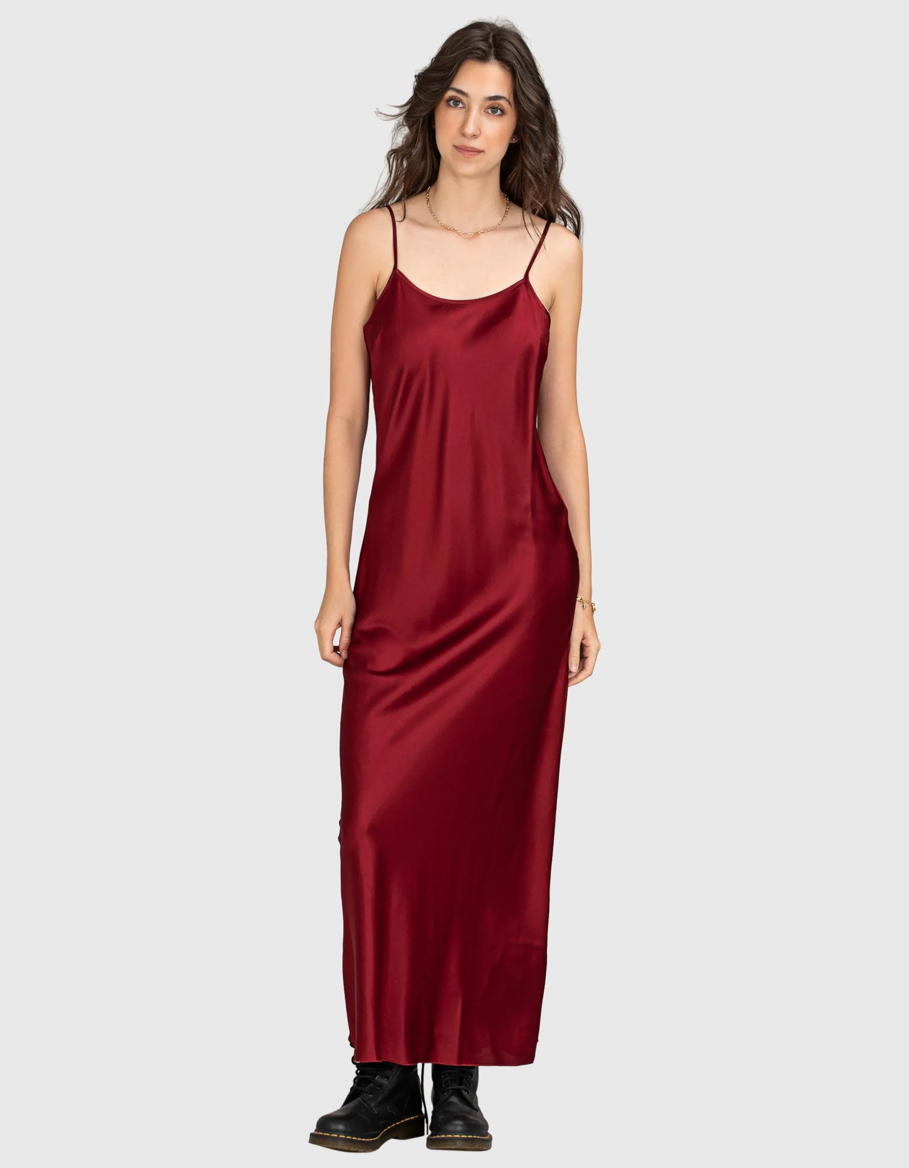 Seiden-Mix Maxi Kleid Cremona