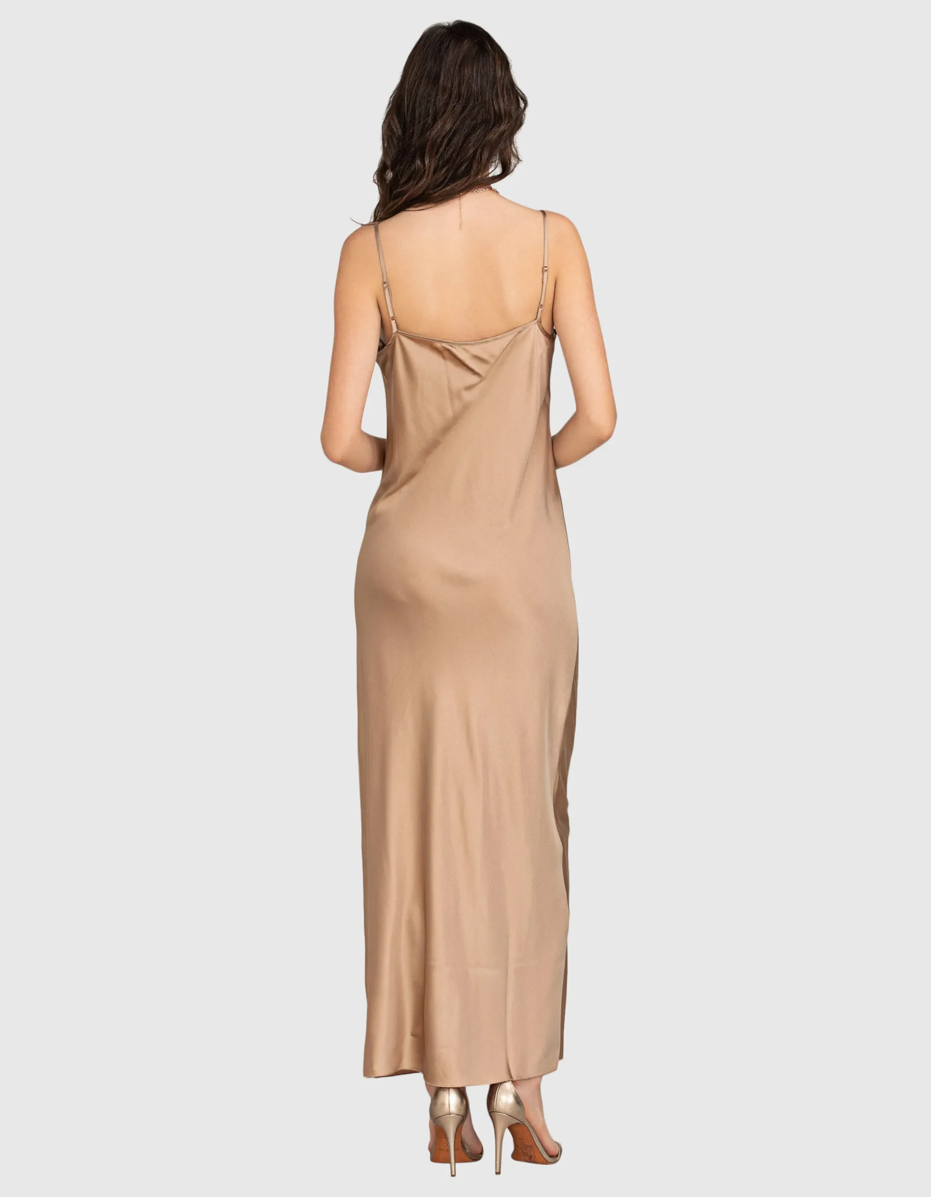 Seiden-Mix Maxi Kleid Cremona