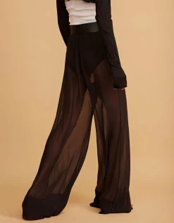 Semi-Transparente Seiden-Hose