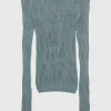 Semi-Transparentes Feinstrick-Longsleeve