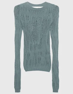 Semi-Transparentes Feinstrick-Longsleeve