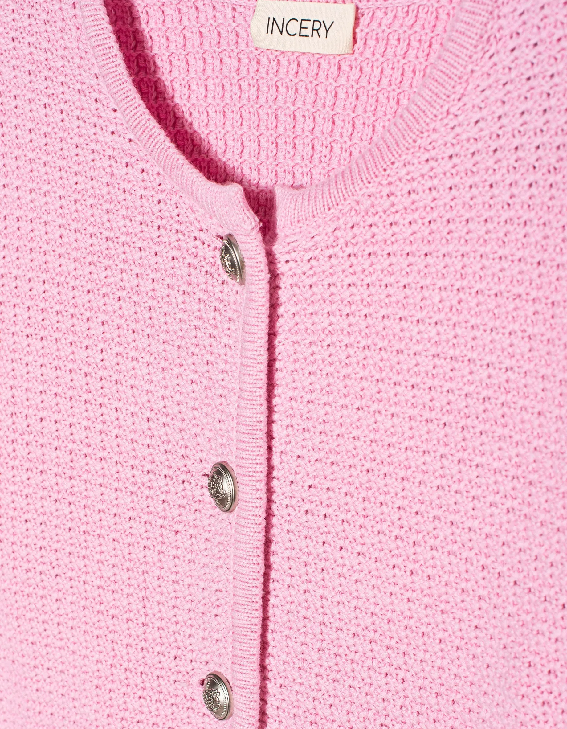 Strick Cardigan mit verzierten Knöpfen