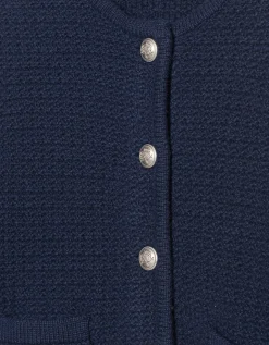 Strick Cardigan mit verzierten Knöpfen