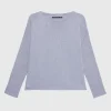 Strickpullover mit aufgerolltem Saum