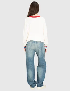 Strick-Pullover mit Wording