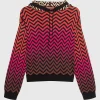 Sweatshirt mit Kapuze mit Dégradé Chevron