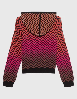 Sweatshirt mit Kapuze mit Dégradé Chevron