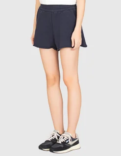 Sweatshorts mit Label-Stickerei
