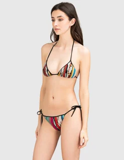 Triangel-Bikini mit Effektgarn