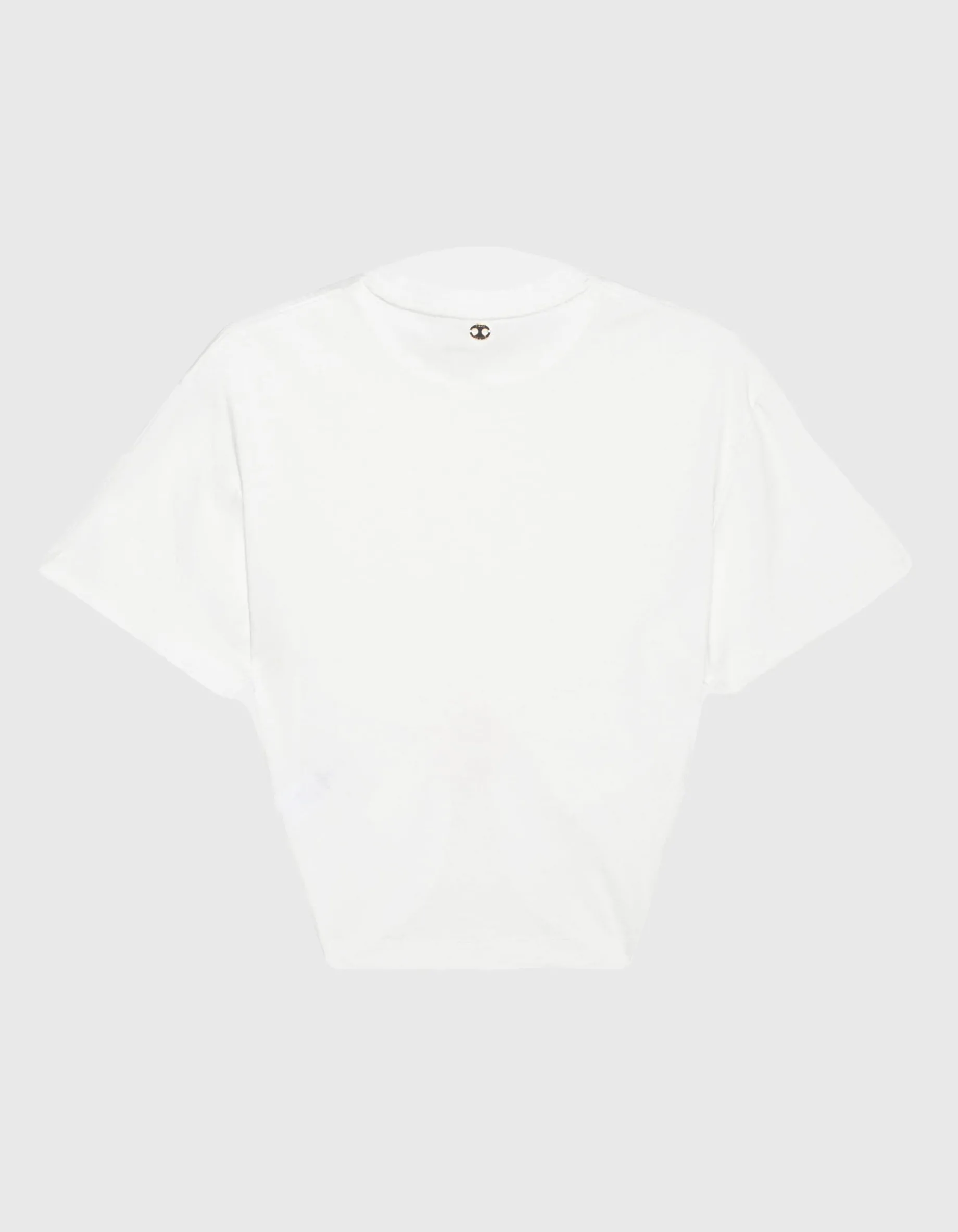 T-Shirt mit goldfarbenem Ring Detail
