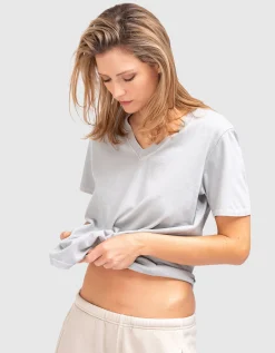 T-Shirt mit V-Ausschnitt