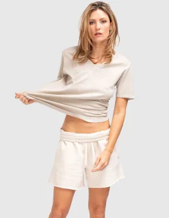 T-Shirt mit V-Ausschnitt