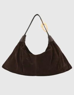 Veloursleder Hobo-Tasche Trampoline
