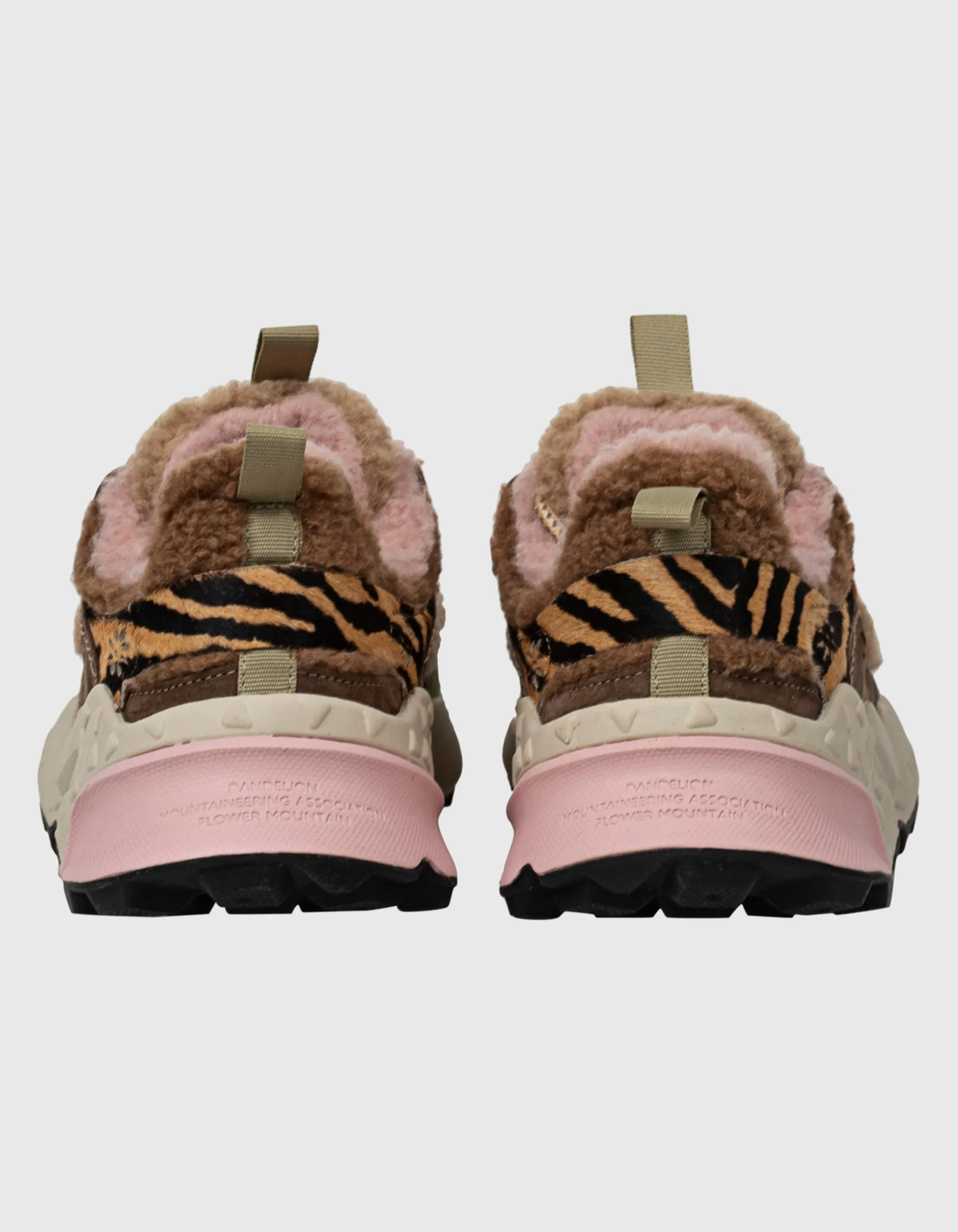 Veloursleder Sneaker mit Teddyfelldetails