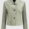 Veloursleder-Jacke Emy mit Eingrifftaschen