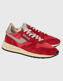 Veloursleder-Nylon-Sneaker