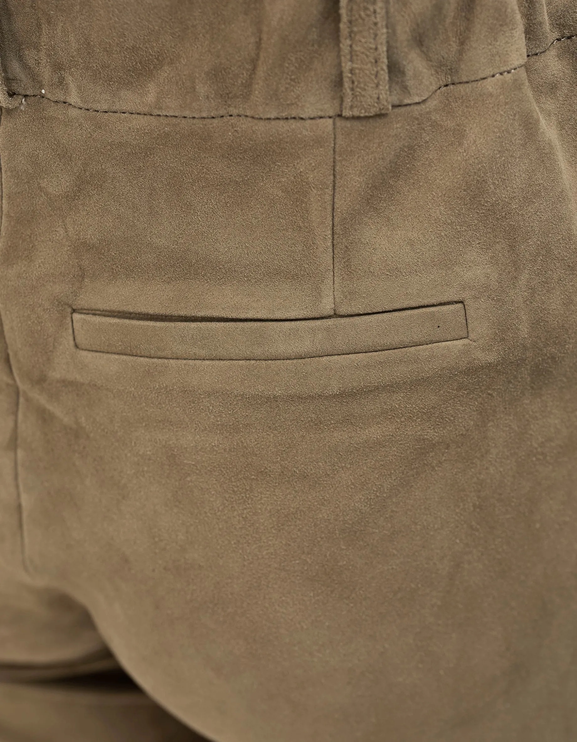 Veloursleder-Straight-Leg Hose Jen