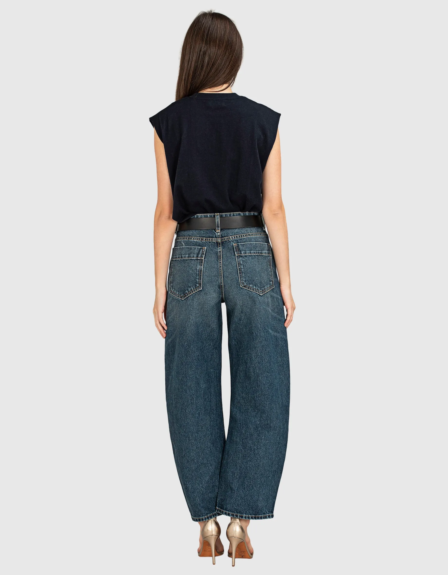Washed-Out Barell-Leg Jeans Otis Simon