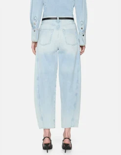 Washed-Out Barrel Jeans The Twisted