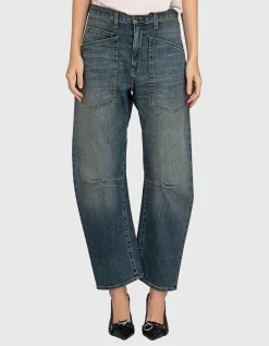 Washed-Out Barrel-Jeans Shon