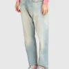 Washed-Out Crossover Jeans