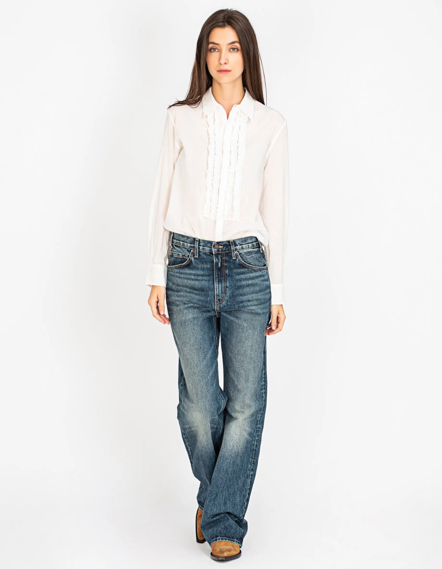 Washed-Out Straight-Leg Jeans Mitchell