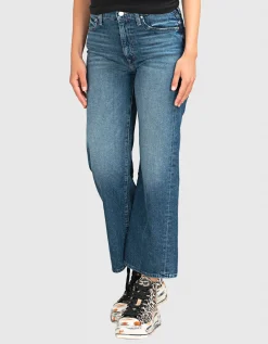 Washed-Out Wide-Leg Jeans