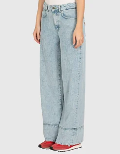 Washed-Out Wide-Leg Jeans
