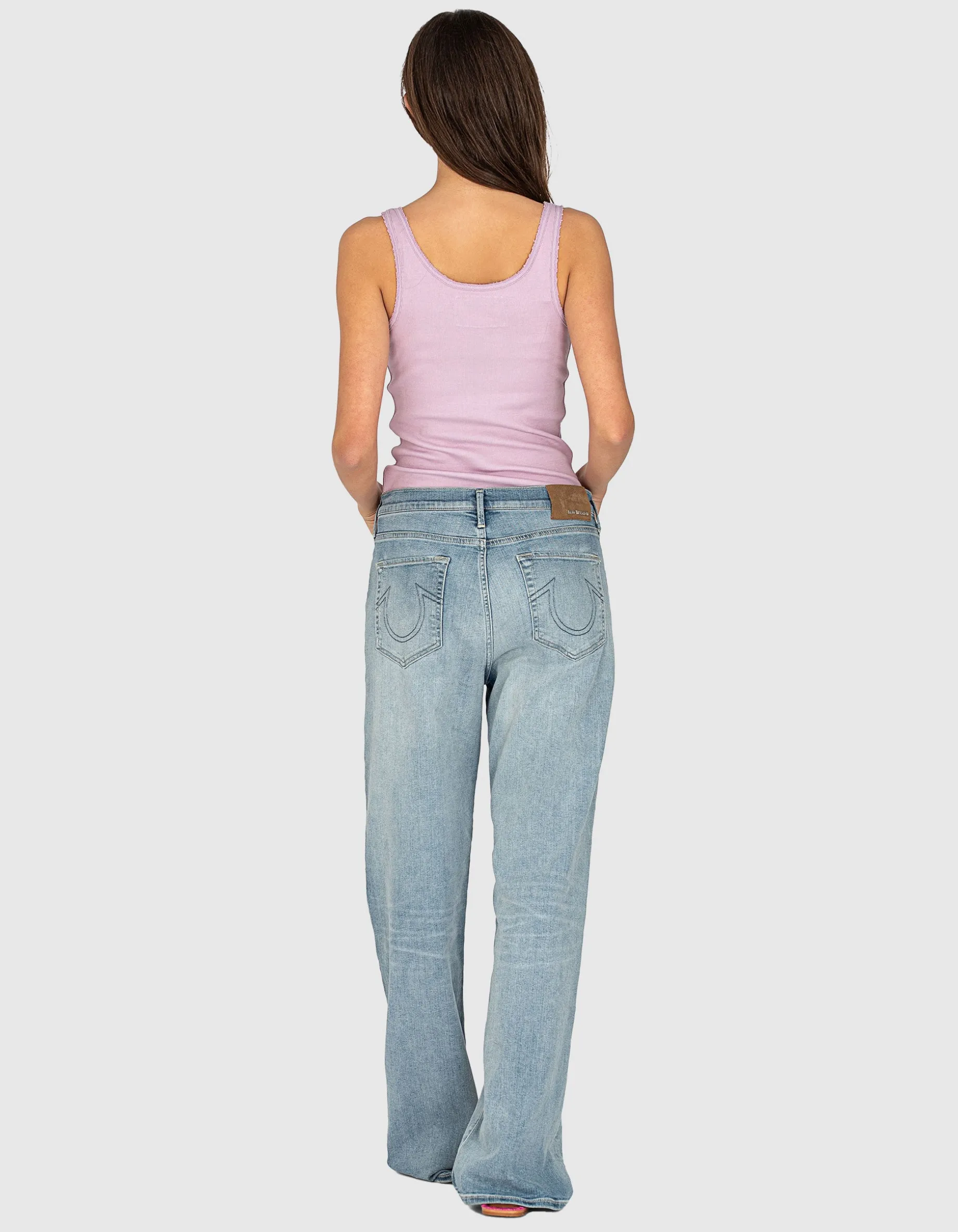 Washed-Out Wide-Leg Jeans