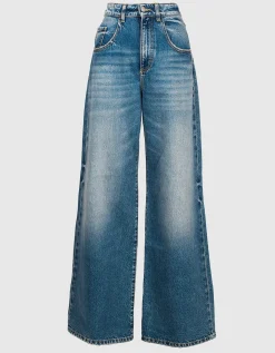 Washed-Out Wide-Leg Jeans Debby