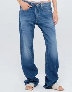 Washed-Out Wide-Leg Jeans Iris