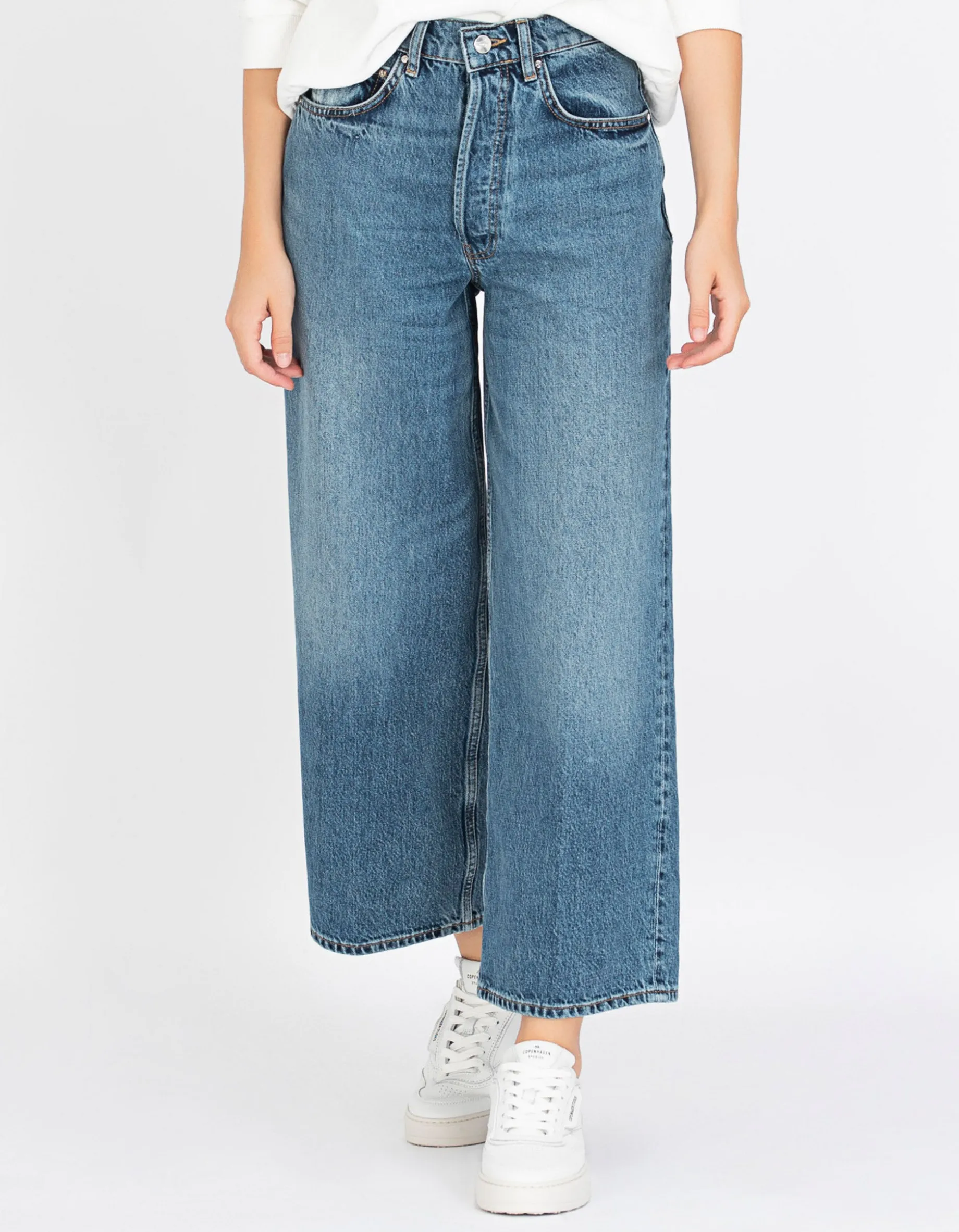 Washed-Out Wide-Leg Jeans Rick