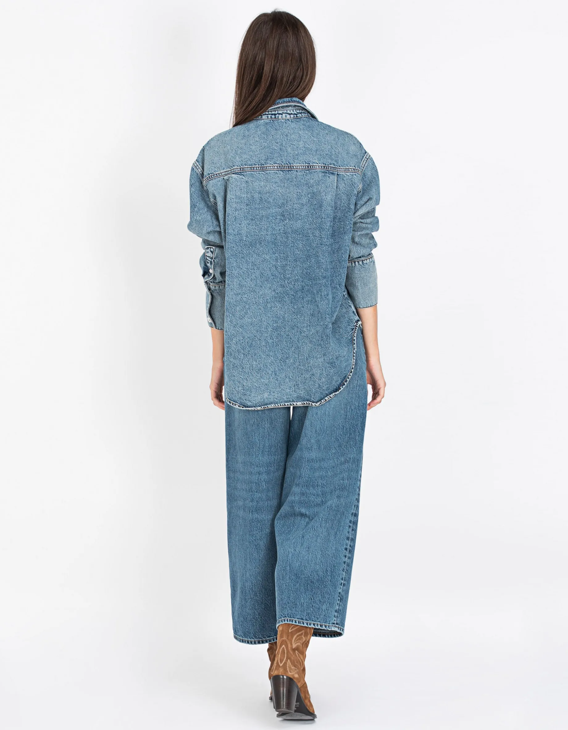 Washed-Out Wide-Leg Jeans Rick