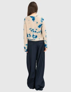 Wide-Leg Bundfalten-Chino