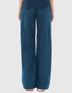 Wide-Leg Denim-Chino