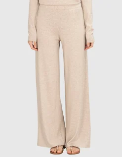 Wide-Leg Feinstrick-Hose mit Kaschmir-Anteil