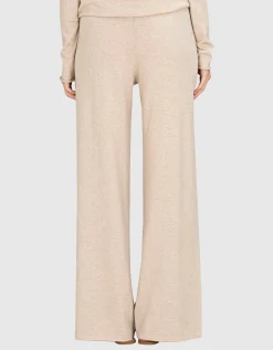 Wide-Leg Feinstrick-Hose mit Kaschmir-Anteil