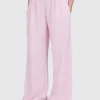 Wide-Leg Frottee Hose