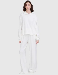 Wide-Leg Frottee Hose