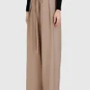 Wide-Leg Hose mit Bindegürtel